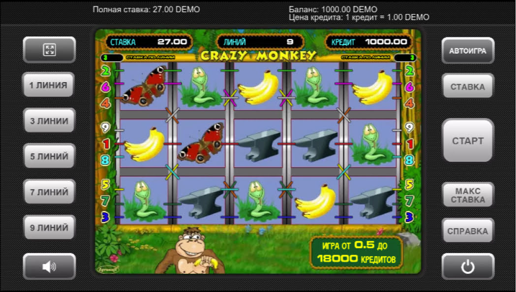 Играть в игровой автомат Обезьяны Играть в игровой автомат Обезьяны